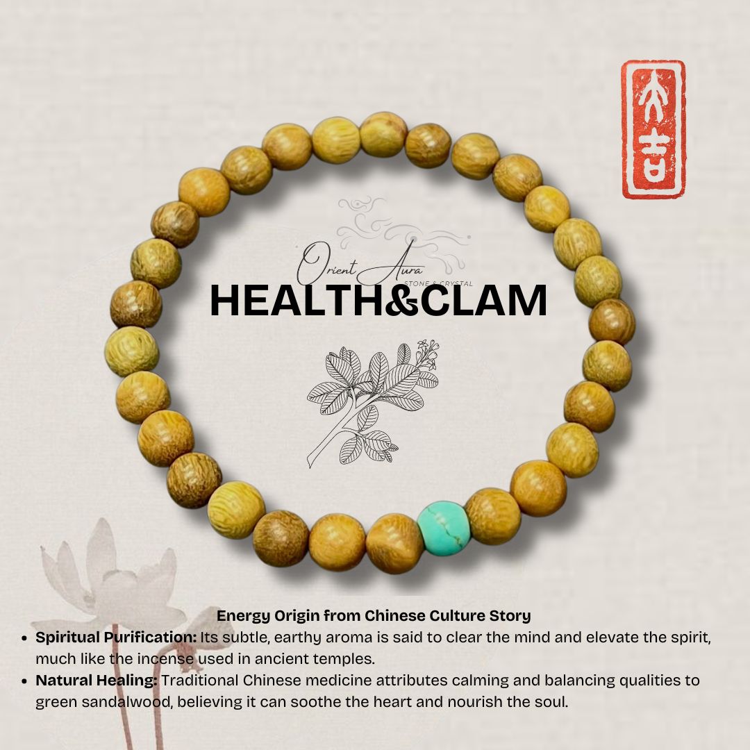 💫HEALTH&CALM💫Green Sandalwood Bracelet